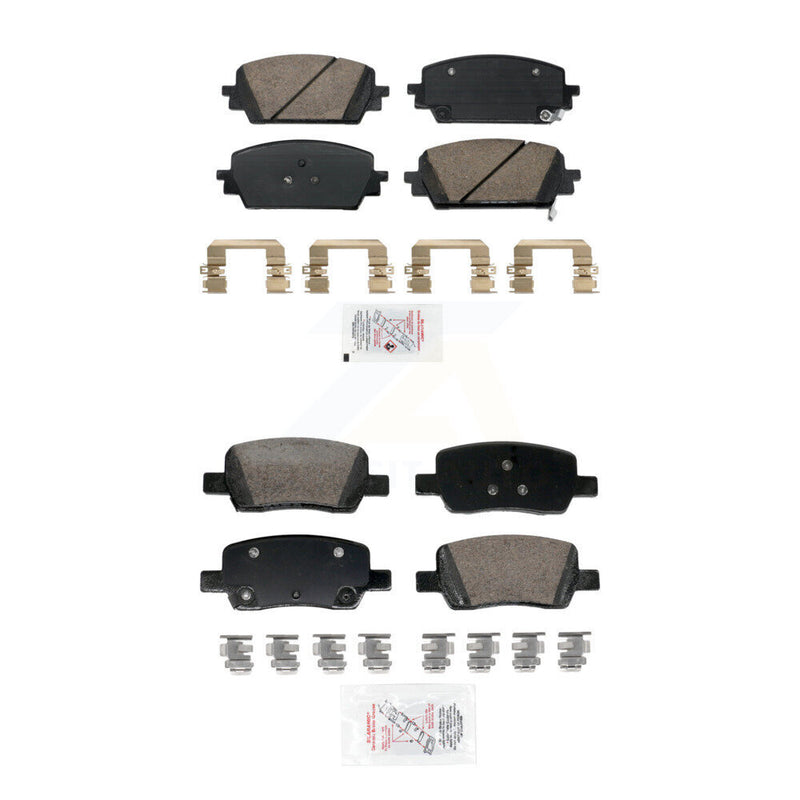 AmeriBRAKES KNF-101927 Disc Brake Pad for 2021-2023 Hyundai Santa Cruz, Hyundai Santa Fe, Kia Sorento - Front and Rear