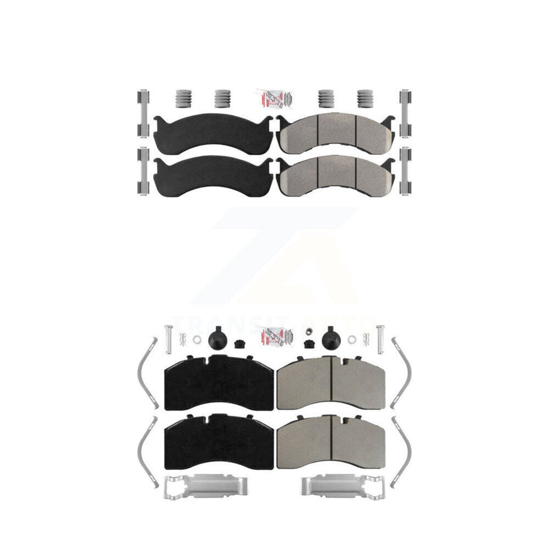 AmeriBRAKES KNF-101928 Disc Brake Pad for 2005-2017 Kenworth T370, Freightliner M2 106 - Front and Rear