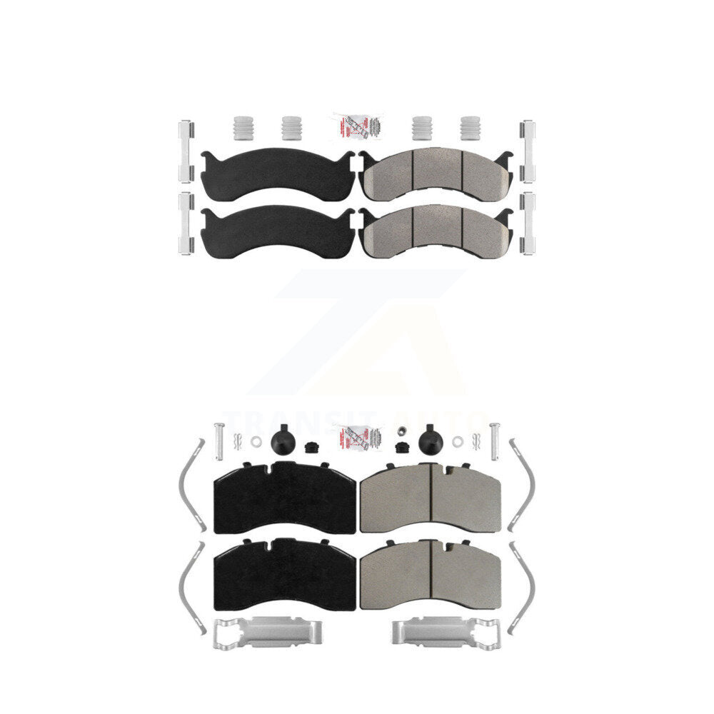 AmeriBRAKES KNF-101929 Disc Brake Pad for 2005-2017 Freightliner S2G, Kenworth T370 and More - Front and Rear