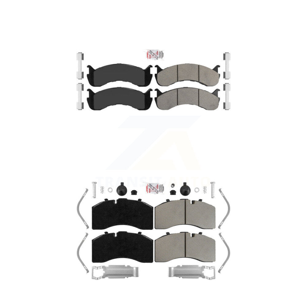 AmeriBRAKES KNF-101930 Disc Brake Pad for 2005-2017 Freightliner S2G, Kenworth T370 and More - Front and Rear