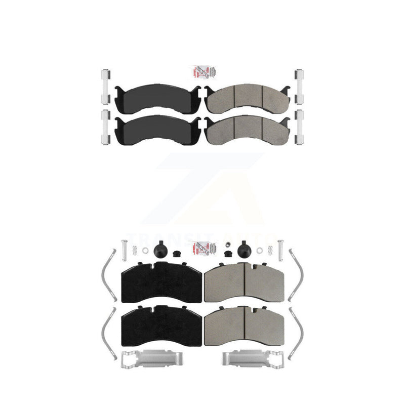 AmeriBRAKES KNF-101930 Disc Brake Pad for 2005-2017 Freightliner S2G, Kenworth T370 and More - Front and Rear