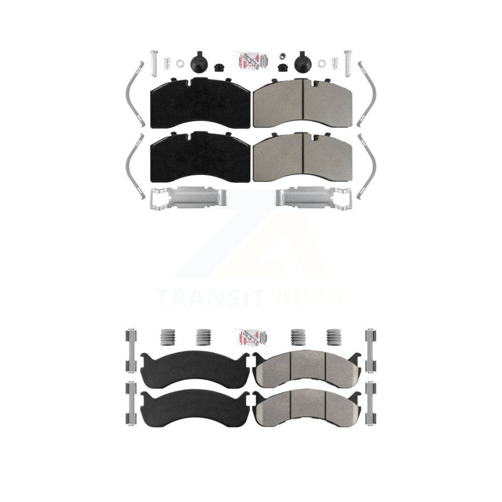 AmeriBRAKES KNF-101931 Disc Brake Pad for 2005-2017 Kenworth T370, Freightliner M2 106 - Front and Rear