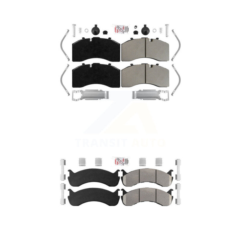 AmeriBRAKES KNF-101932 Disc Brake Pad for 2005-2017 Freightliner S2G, Kenworth T370 and More - Front and Rear