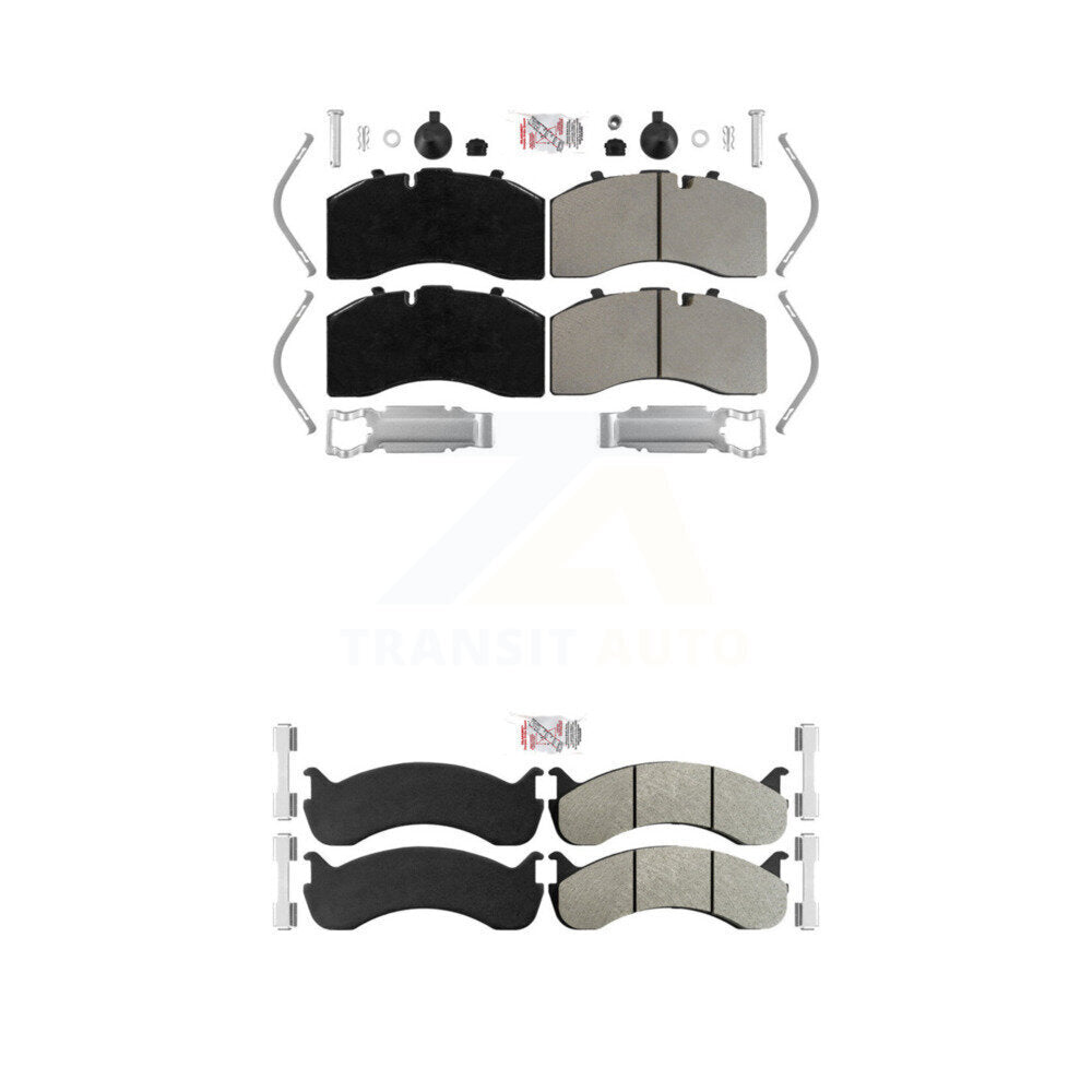 AmeriBRAKES KNF-101934 Disc Brake Pad for 2005-2017 Kenworth T370, Freightliner M2 106 - Front and Rear