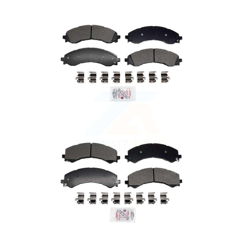 AmeriBRAKES KNF-101955 Disc Brake Pad for 2021-2024 Chevrolet Express 2500, Chevrolet Express 3500 and More - Front and Rear