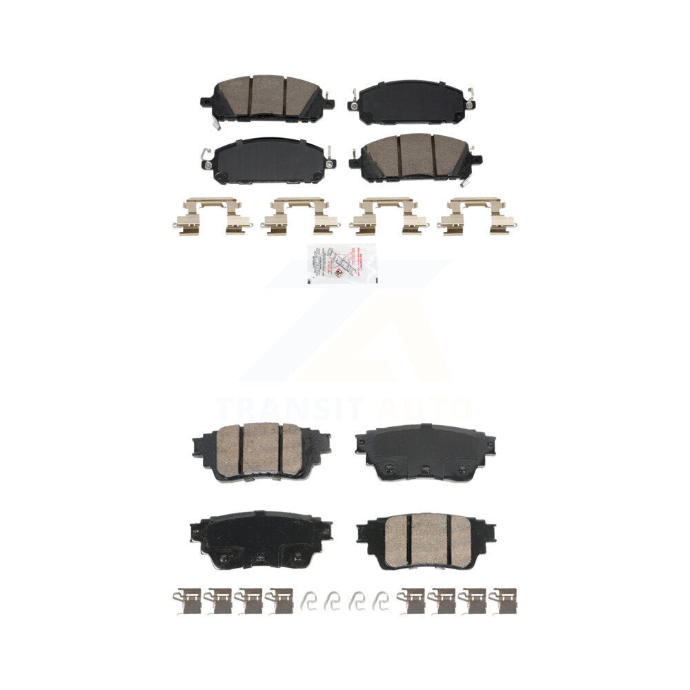 AmeriBRAKES KNF-101963 Disc Brake Pad for 2022-2024 INFINITI QX60, Mitsubishi Outlander, Nissan Pathfinder - Front and Rear
