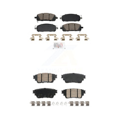 AmeriBRAKES KNF-101963 Disc Brake Pad for 2022-2024 INFINITI QX60, Mitsubishi Outlander, Nissan Pathfinder - Front and Rear