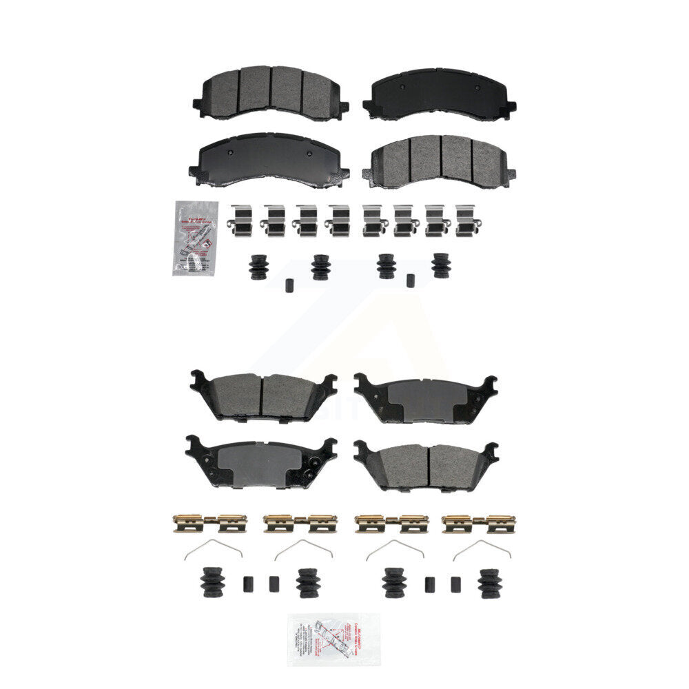 AmeriBRAKES KNF-101968 Disc Brake Pad for 2021-2025 Ford Bronco, Ford Expedition and More - Front and Rear