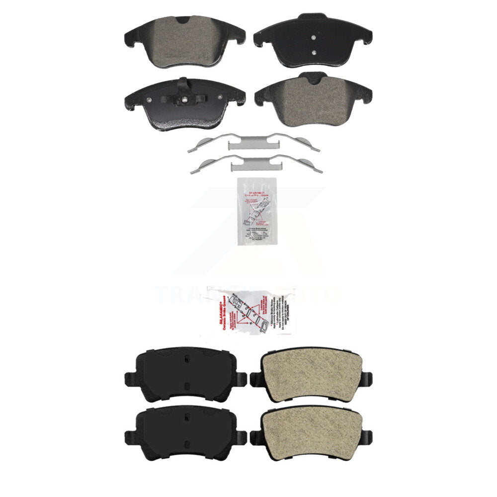 AmeriBRAKES KNF-101983 Disc Brake Pad for 2008-2018 Volvo S60, Volvo V60 and More - Front and Rear