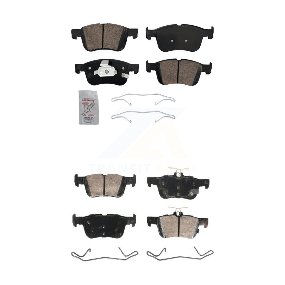 AmeriBRAKES KNF-101992 Disc Brake Pad for 2020-2023 Ford Maverick, Ford Bronco Sport and More - Front and Rear