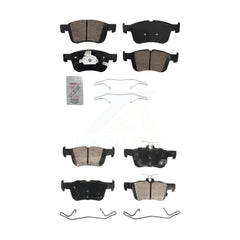 AmeriBRAKES KNF-101992 Disc Brake Pad for 2020-2023 Ford Maverick, Ford Bronco Sport and More - Front and Rear