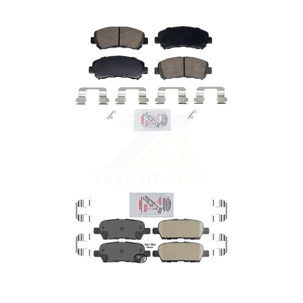 AmeriBRAKES KNF-102007 Disc Brake Pad for 2007-2022 Nissan Maxima, Nissan Juke and More - Front and Rear