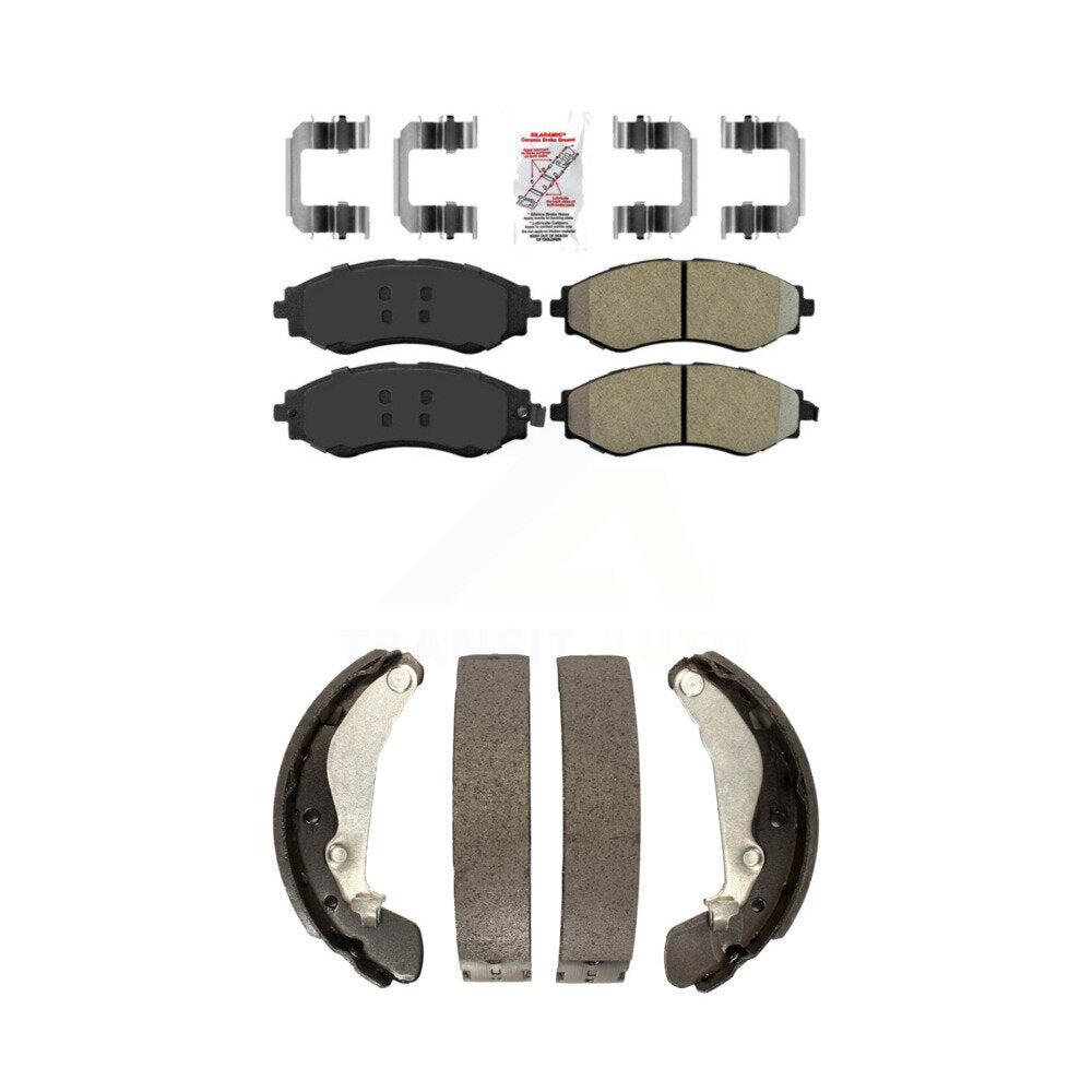Transit Auto KNN-100297 Disc Brake Pad for 2004-2015 Chevrolet Spark, Pontiac G3 and More - Front and Rear