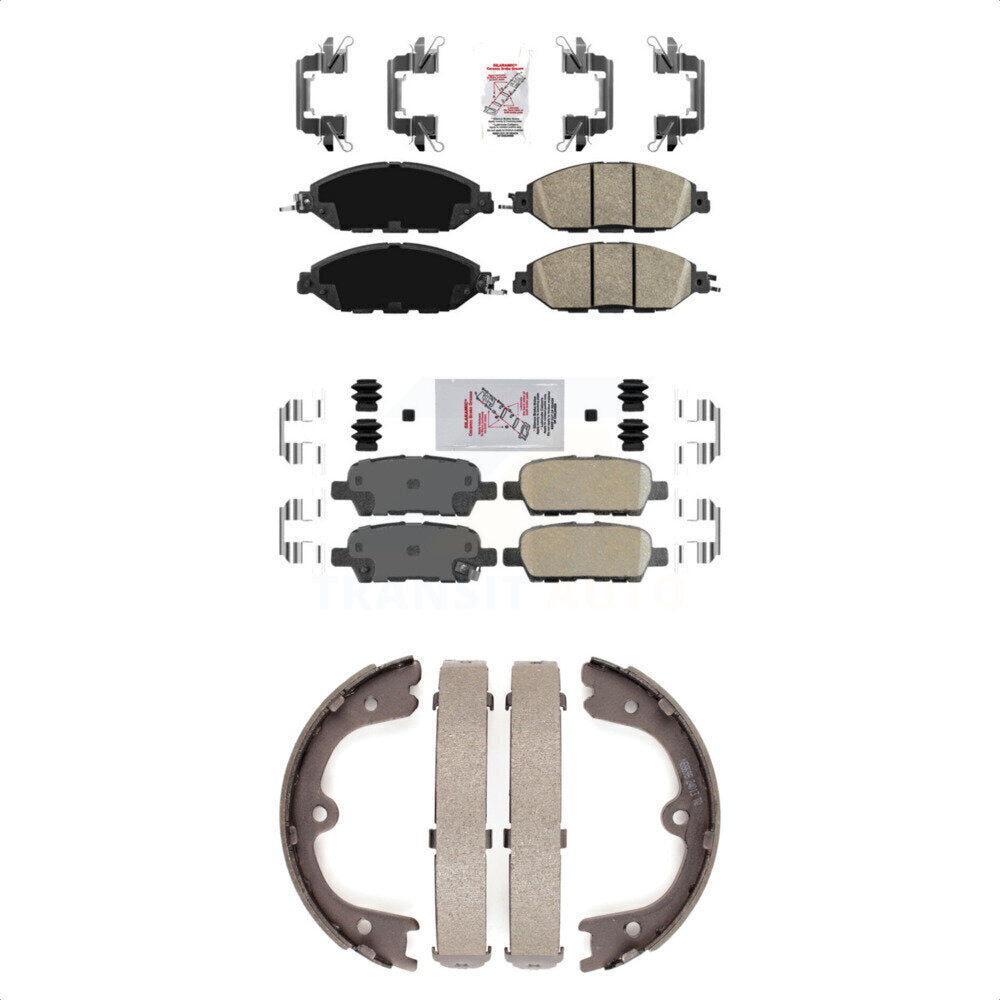 Transit Auto KNN-100592 Disc Brake Pad for 2013-2014 INFINITI QX60, INFINITI JX35, Nissan Pathfinder - Front and Rear