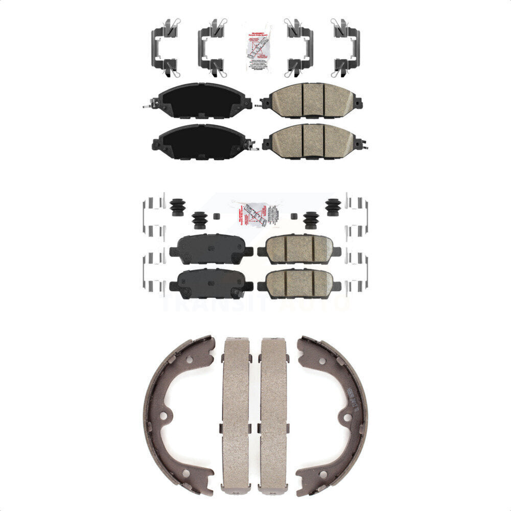 Transit Auto KNN-100907 Disc Brake Pad for 2013-2014 INFINITI JX35, Nissan Pathfinder - Front and Rear