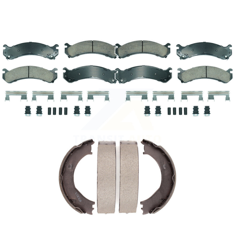 Transit Auto KNN-101259 Disc Brake Pad for 2001-2010 GMC Sierra 3500 HD, Chevrolet Silverado 3500 Classic and More - Front and Rear