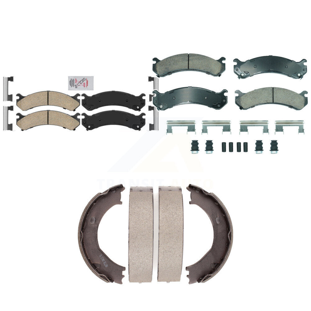 Transit Auto KNN-101260 Disc Brake Pad for 2001-2010 GMC Sierra 3500 HD, Chevrolet Silverado 3500 Classic and More - Front and Rear