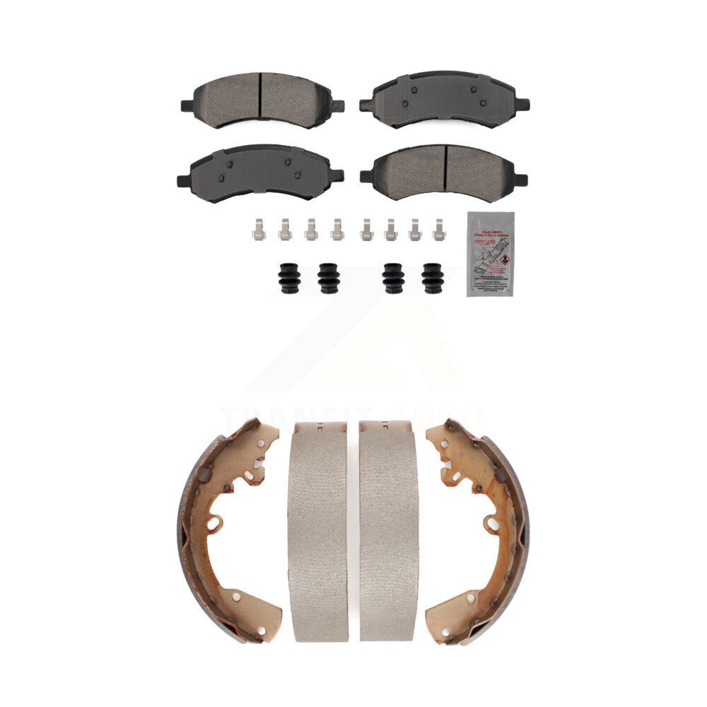 Transit Auto KNN-101343 Disc Brake Pad for 2005-2011 Ram Dakota, Mitsubishi Raider, Dodge Dakota - Front and Rear