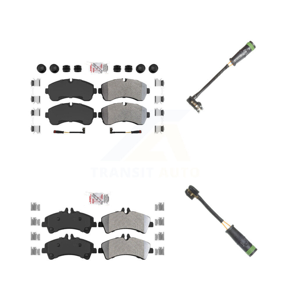 AmeriBRAKES KNW-100146 Disc Brake Pad for 2010-2018 Mercedes-Benz Sprinter 3500, Mercedes-Benz Sprinter 3500XD - Front and Rear