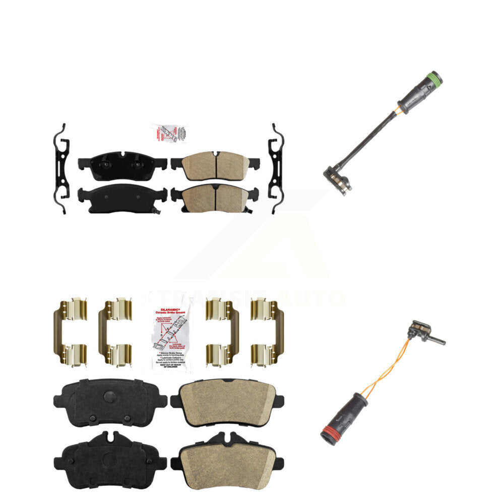 AmeriBRAKES KNW-100156 Disc Brake Pad for 2013-2019 Mercedes-Benz GLE400, Mercedes-Benz GLS450 and More - Front and Rear