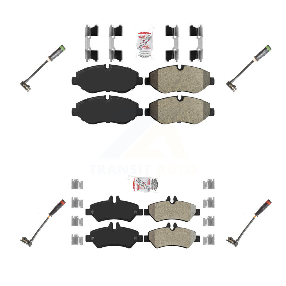 AmeriBRAKES KNW-100296 Disc Brake Pad for 2007-2018 Mercedes-Benz Sprinter 2500, Dodge Sprinter 2500, Freightliner Sprinter 2500 - Front and Rear