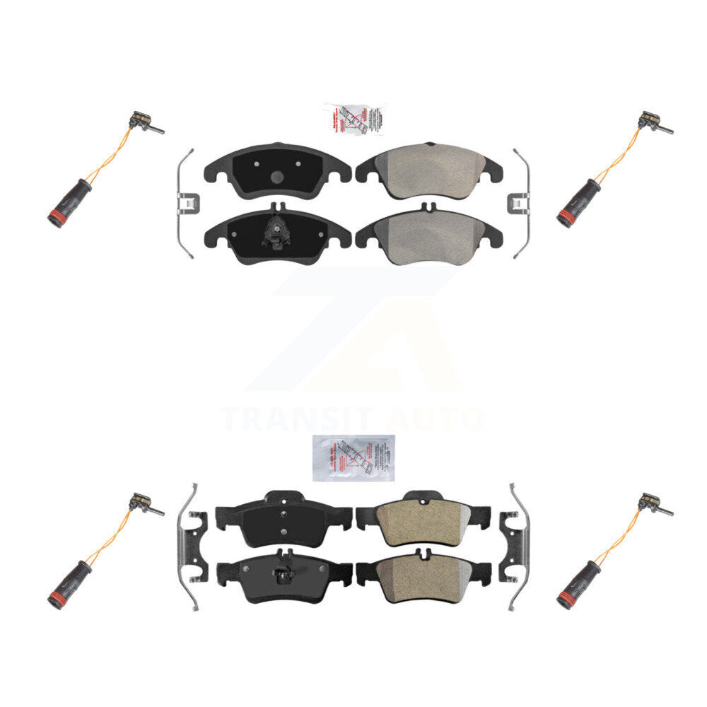 AmeriBRAKES KNW-100325 Disc Brake Pad for 2010-2016 Mercedes-Benz CLS400, Mercedes-Benz E350 and More - Front and Rear