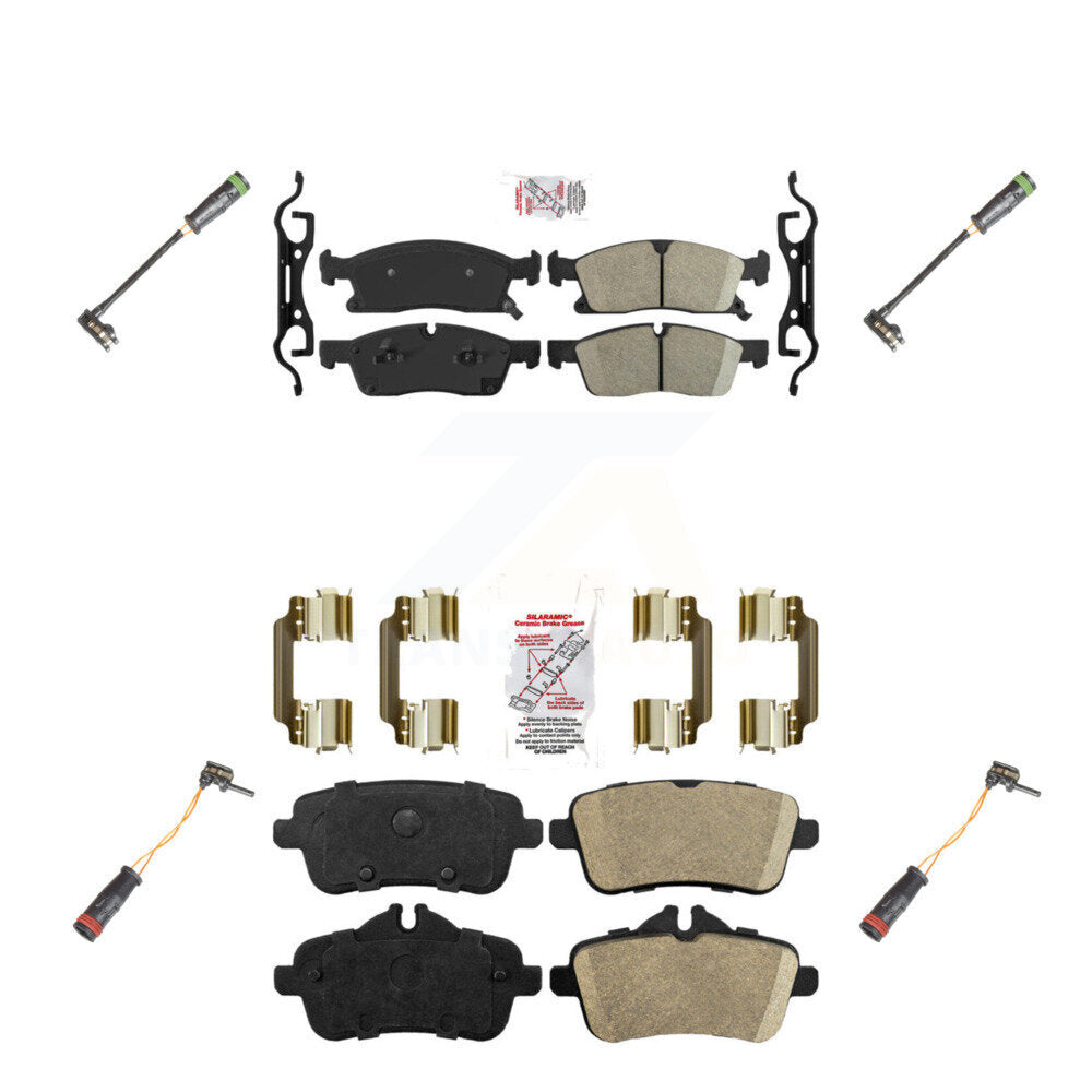 AmeriBRAKES KNW-100327 Disc Brake Pad for 2013-2019 Mercedes-Benz GLE400, Mercedes-Benz GLS450 and More - Front and Rear