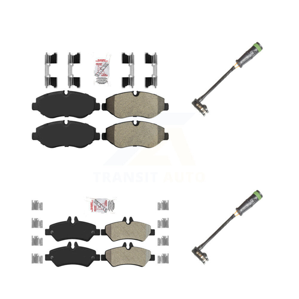 AmeriBRAKES KNW-101120 Disc Brake Pad for 2010-2018 Freightliner Sprinter 2500 - Front and Rear