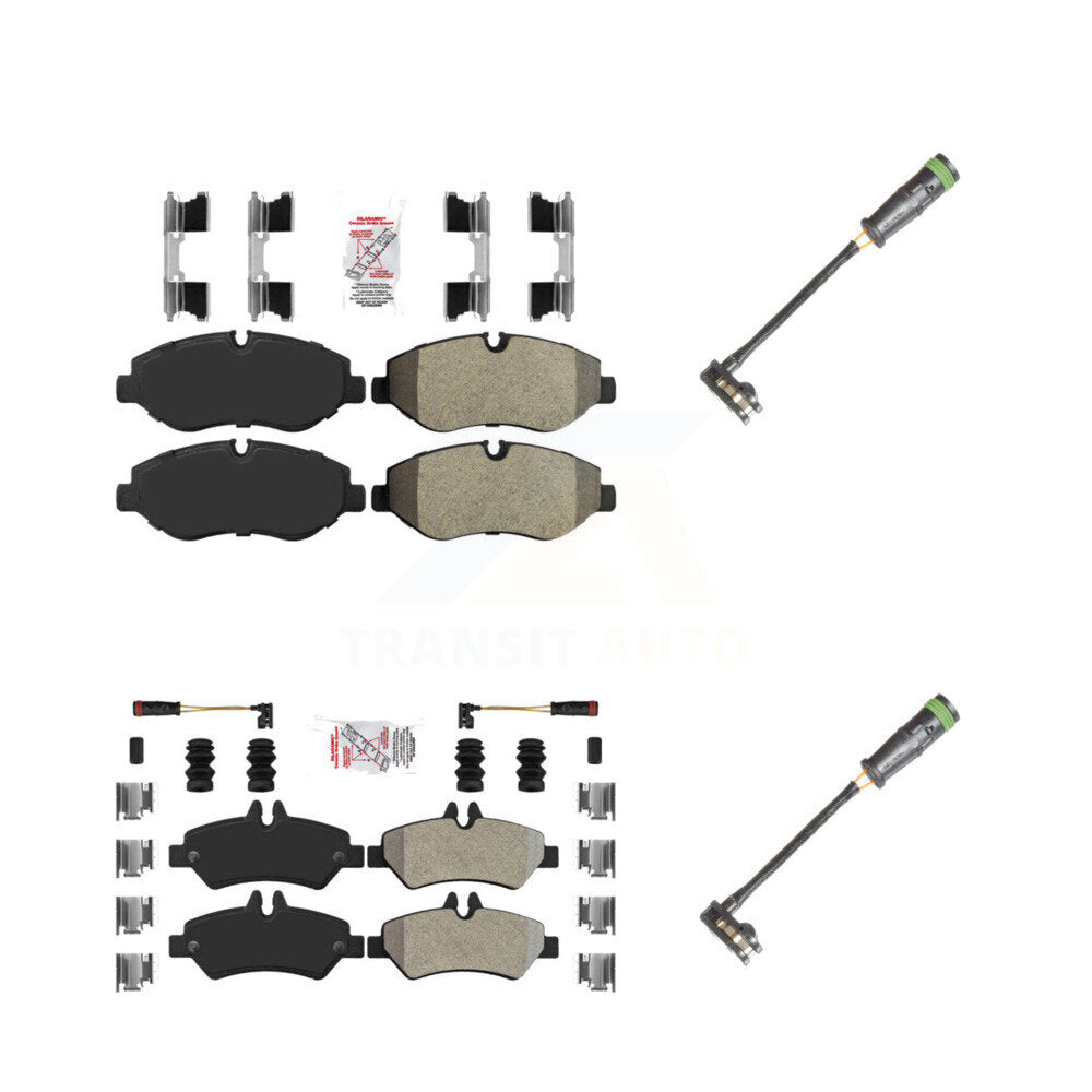 AmeriBRAKES KNW-101121 Disc Brake Pad for 2010-2018 Freightliner Sprinter 2500 - Front and Rear