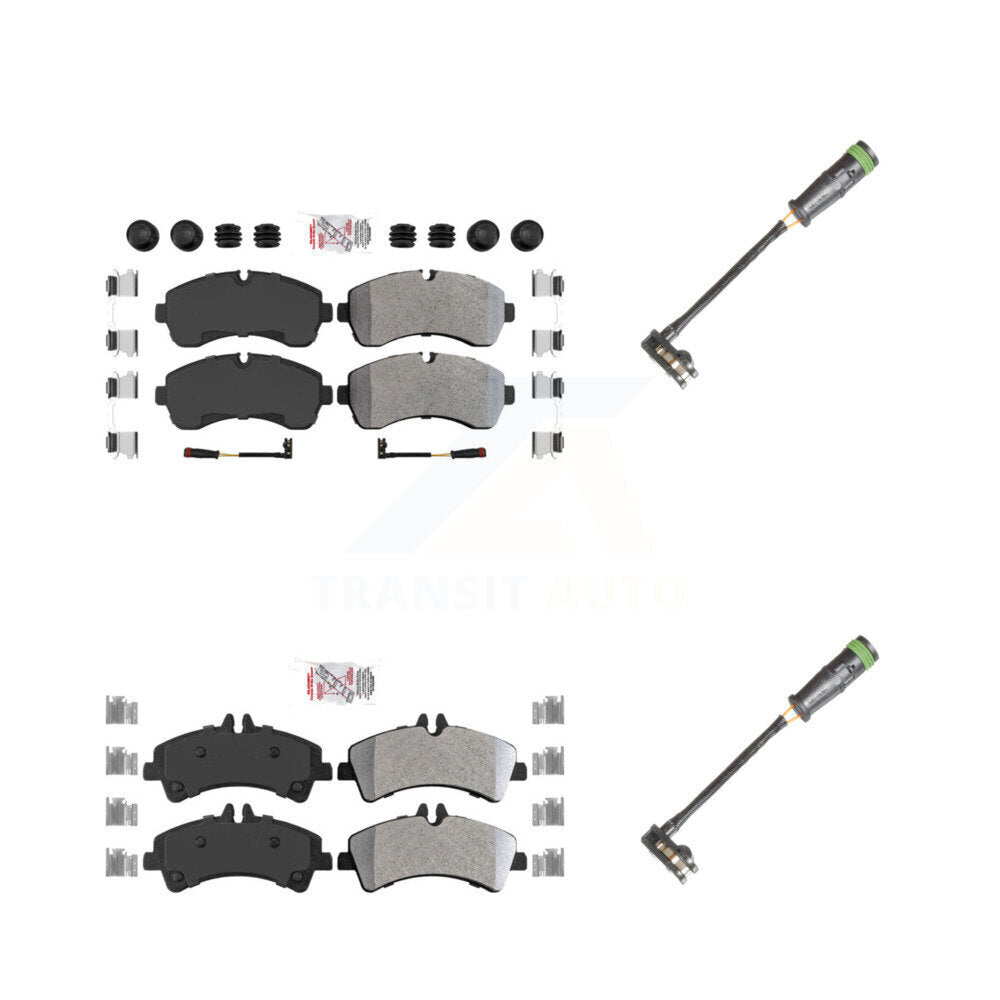 AmeriBRAKES KNW-101124 Disc Brake Pad for 2011-2014 Freightliner Sprinter 3500 - Front and Rear