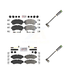 AmeriBRAKES KNW-101129 Disc Brake Pad for 2019-2021 Freightliner Sprinter 3500, Freightliner Sprinter 1500, Freightliner Sprinter 2500 - Front and Rear