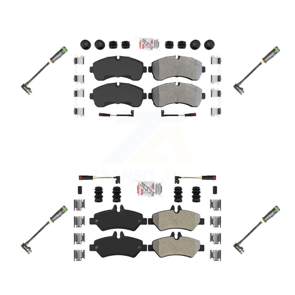 AmeriBRAKES KNW-101163 Disc Brake Pad for 2011-2014 Freightliner Sprinter 3500 - Front and Rear