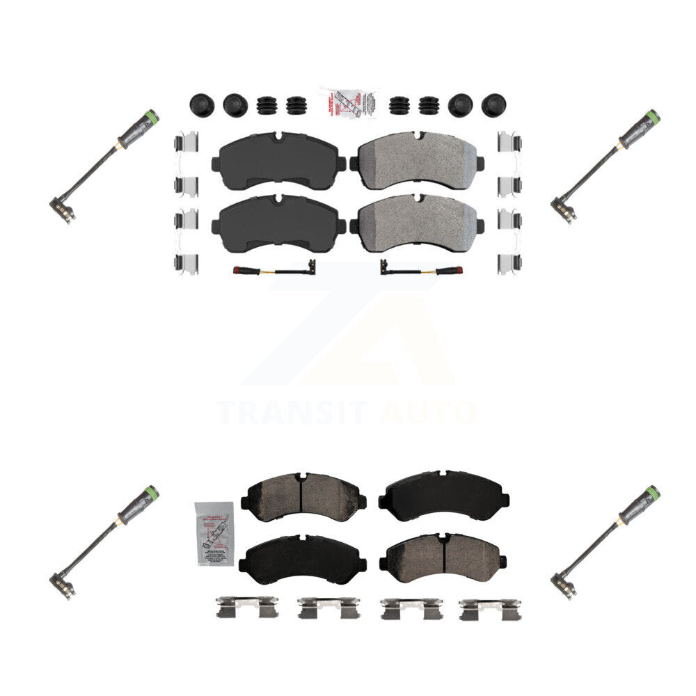AmeriBRAKES KNW-101166 Disc Brake Pad for 2020-2021 Freightliner Sprinter 3500 - Front and Rear