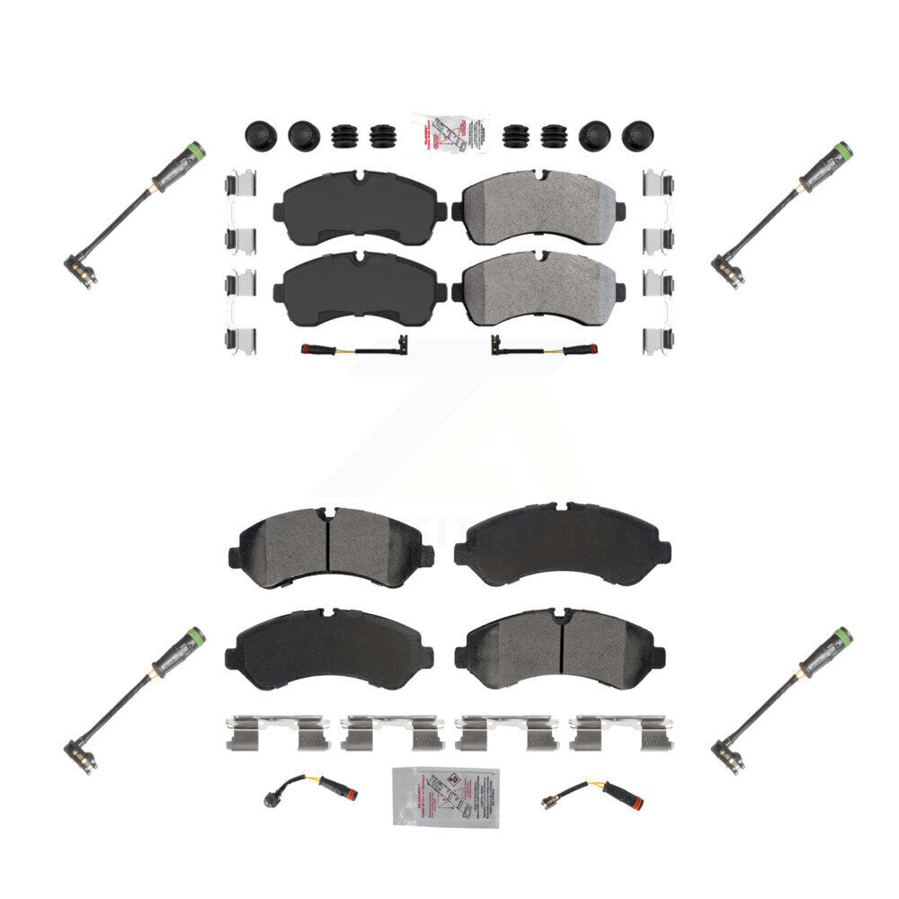 AmeriBRAKES KNW-101167 Disc Brake Pad for 2020-2021 Freightliner Sprinter 3500 - Front and Rear