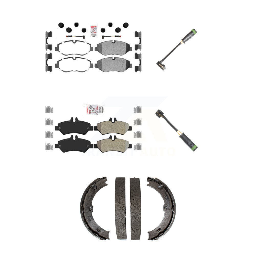 AmeriBRAKES KNW-101186 Disc Brake Pad for 2007-2009 Freightliner Sprinter 2500 - Front and Rear