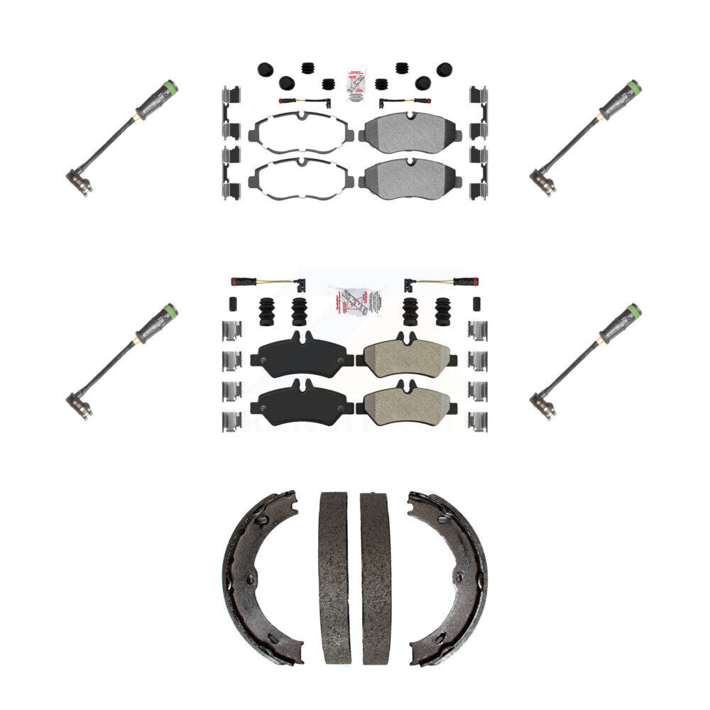 AmeriBRAKES KNW-101213 Disc Brake Pad for 2010-2018 Freightliner Sprinter 2500 - Front and Rear