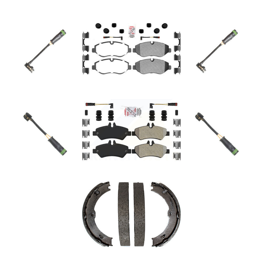 AmeriBRAKES KNW-101221 Disc Brake Pad for 2007-2009 Freightliner Sprinter 2500 - Front and Rear