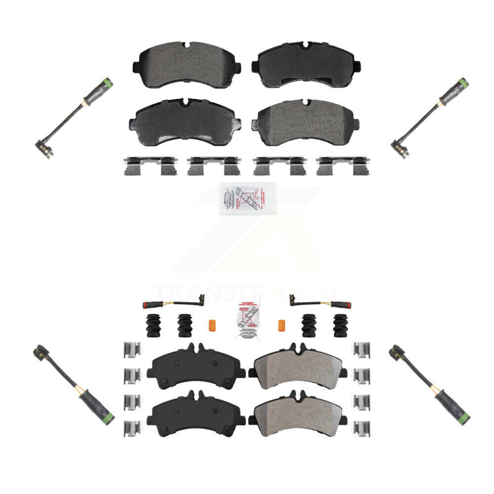 AmeriBRAKES KNW-101258 Disc Brake Pad for 2010-2018 Mercedes-Benz Sprinter 3500, Mercedes-Benz Sprinter 3500XD - Front and Rear