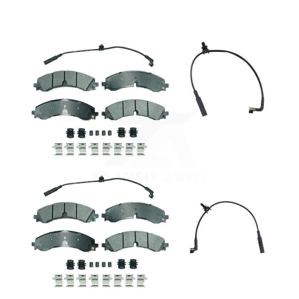 AmeriBRAKES KNW-101395 Disc Brake Pad for 2023-2024 Chevrolet Silverado 2500 HD, Chevrolet Silverado 3500 HD and More - Front and Rear