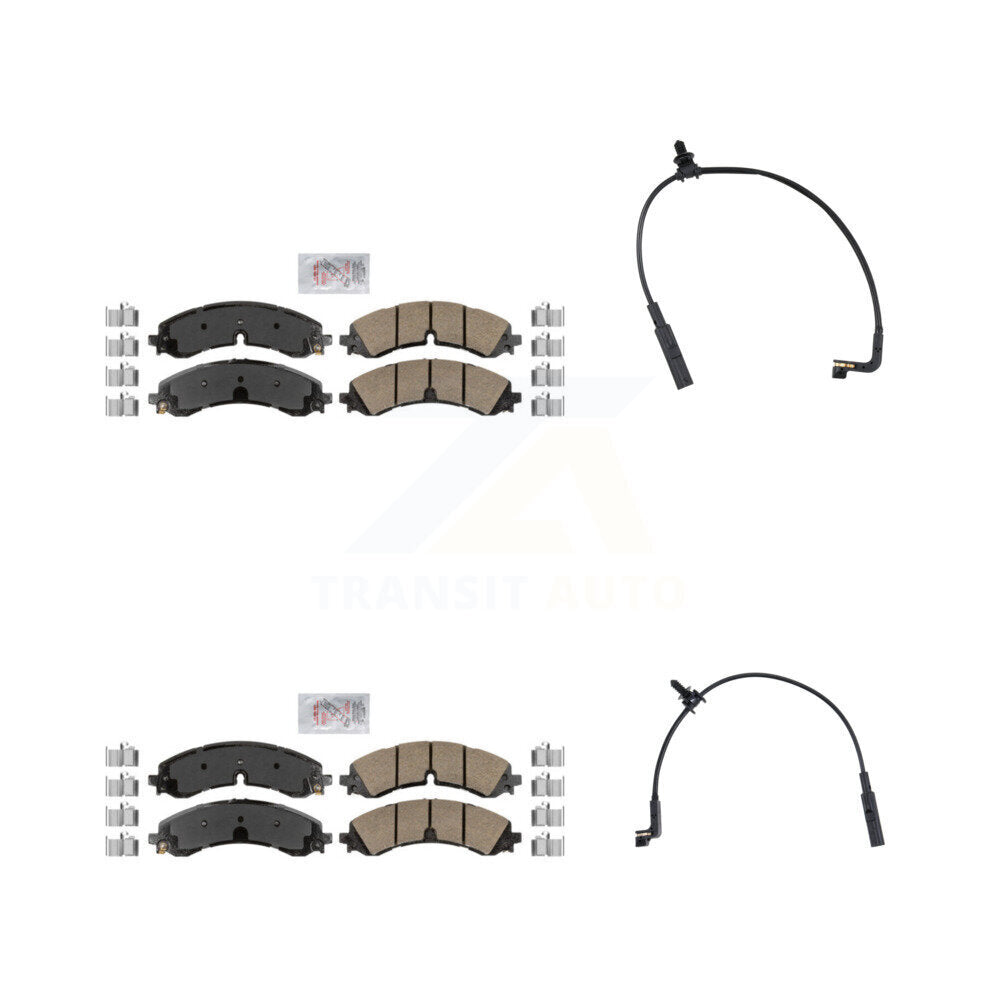 AmeriBRAKES KNW-101398 Disc Brake Pad for 2023-2024 Chevrolet Silverado 2500 HD, Chevrolet Silverado 3500 HD and More - Front and Rear