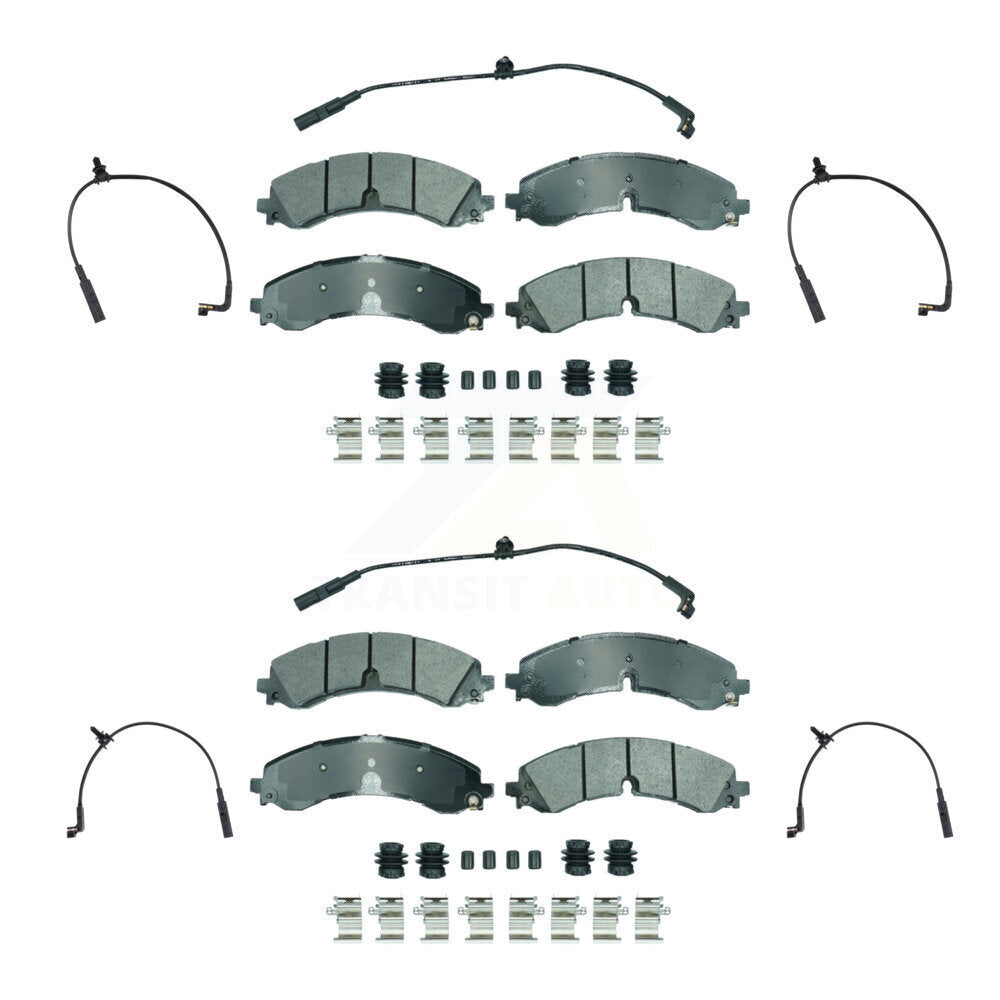AmeriBRAKES KNW-101428 Disc Brake Pad for 2023-2024 Chevrolet Silverado 2500 HD, Chevrolet Silverado 3500 HD and More - Front and Rear