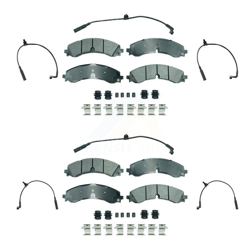AmeriBRAKES KNW-101428 Disc Brake Pad for 2023-2024 Chevrolet Silverado 2500 HD, Chevrolet Silverado 3500 HD and More - Front and Rear