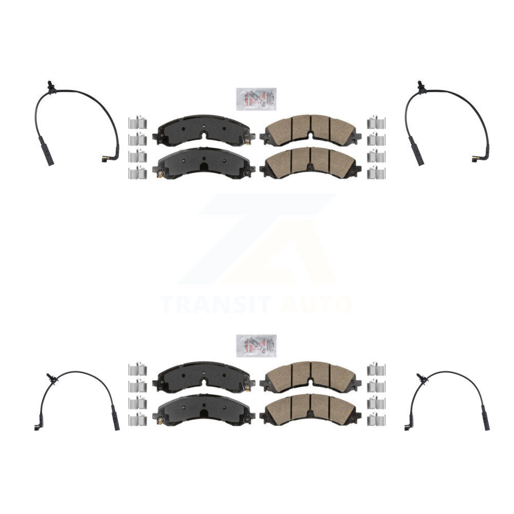 AmeriBRAKES KNW-101431 Disc Brake Pad for 2023-2024 Chevrolet Silverado 2500 HD, Chevrolet Silverado 3500 HD and More - Front and Rear