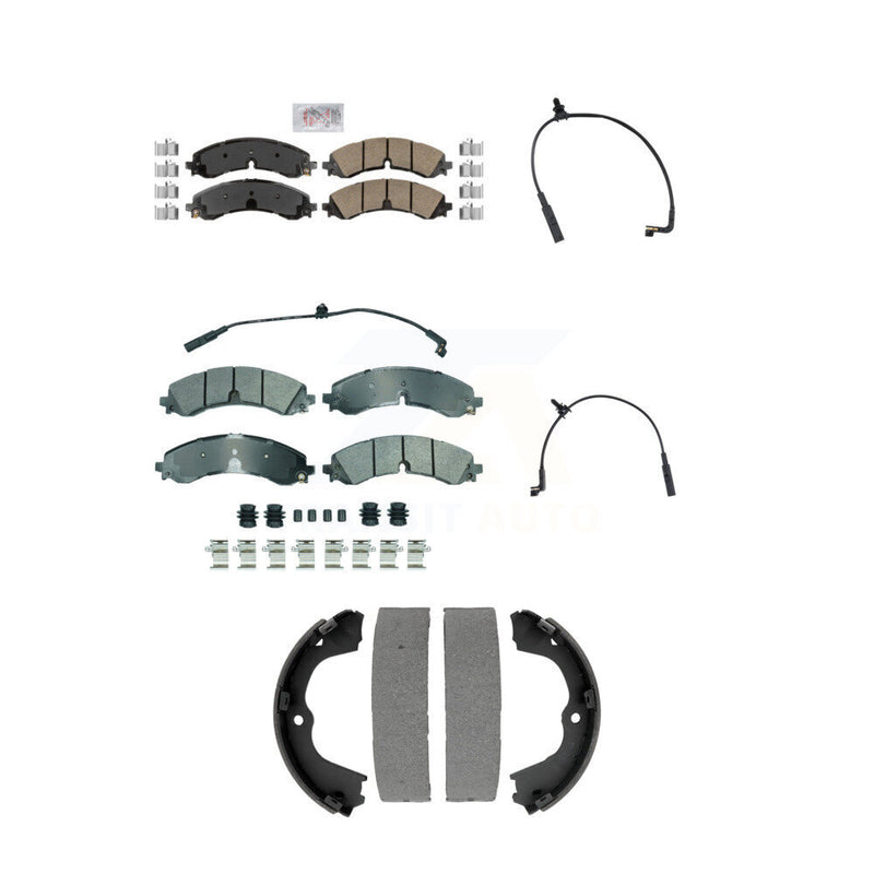 AmeriBRAKES KNW-101439 Disc Brake Pad for 2023-2024 Chevrolet Silverado 2500 HD, Chevrolet Silverado 3500 HD and More - Front and Rear