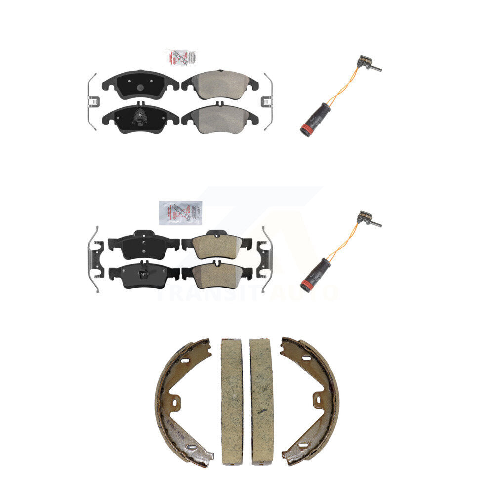 AmeriBRAKES KNW-101445 Disc Brake Pad for 2010-2016 Mercedes-Benz CLS400, Mercedes-Benz E350 and More - Front and Rear