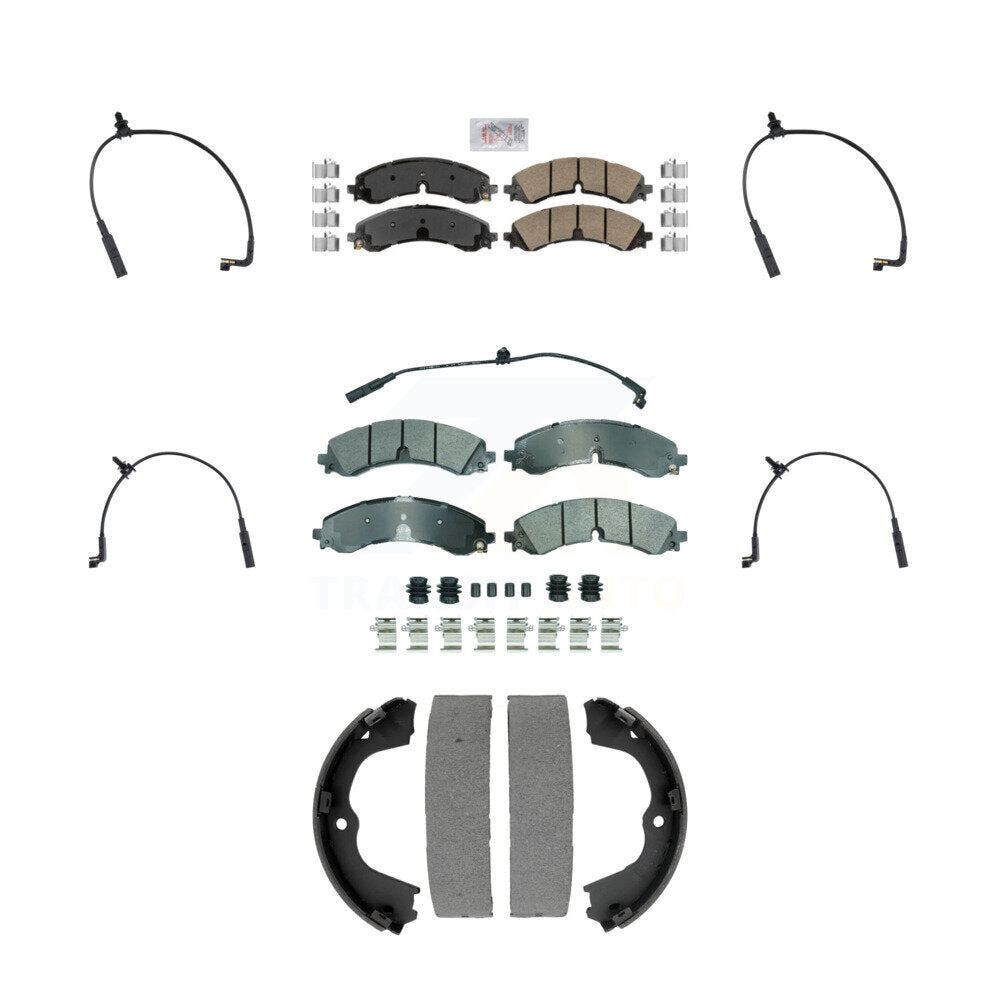 AmeriBRAKES KNW-101454 Disc Brake Pad for 2023-2024 Chevrolet Silverado 2500 HD, Chevrolet Silverado 3500 HD and More - Front and Rear