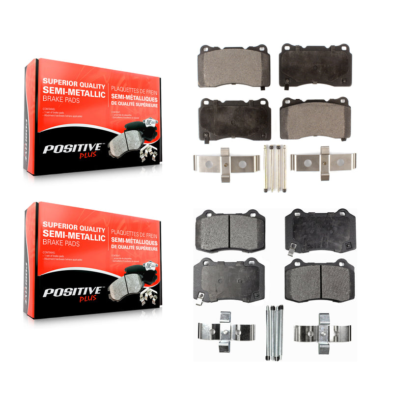Positive Plus KPF-100002 Disc Brake Pad for 2004-2021 Tesla X, Tesla S and More - Front and Rear