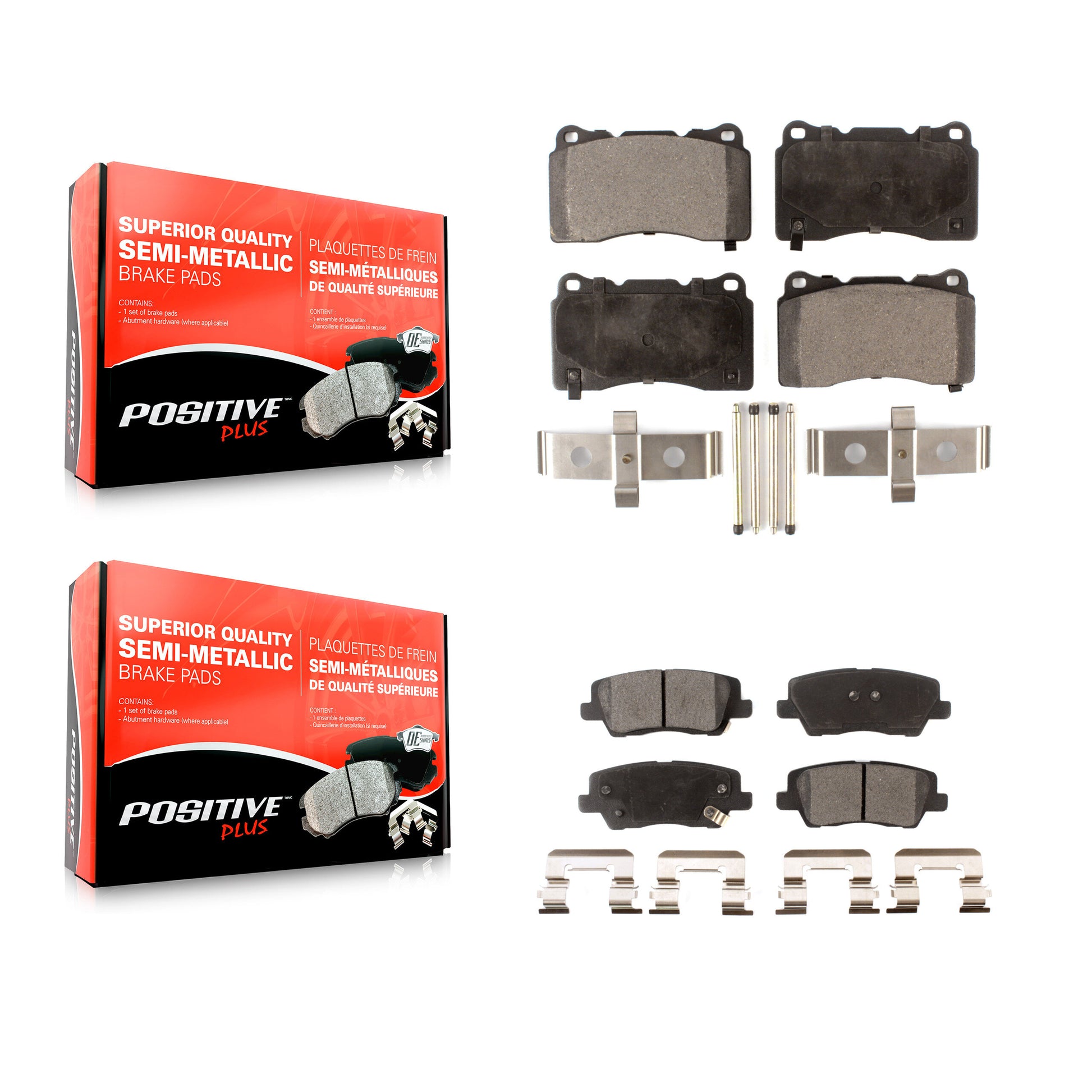 Positive Plus KPF-100009 Disc Brake Pad for 2013-2016 Cadillac CTS, Cadillac ATS - Front and Rear