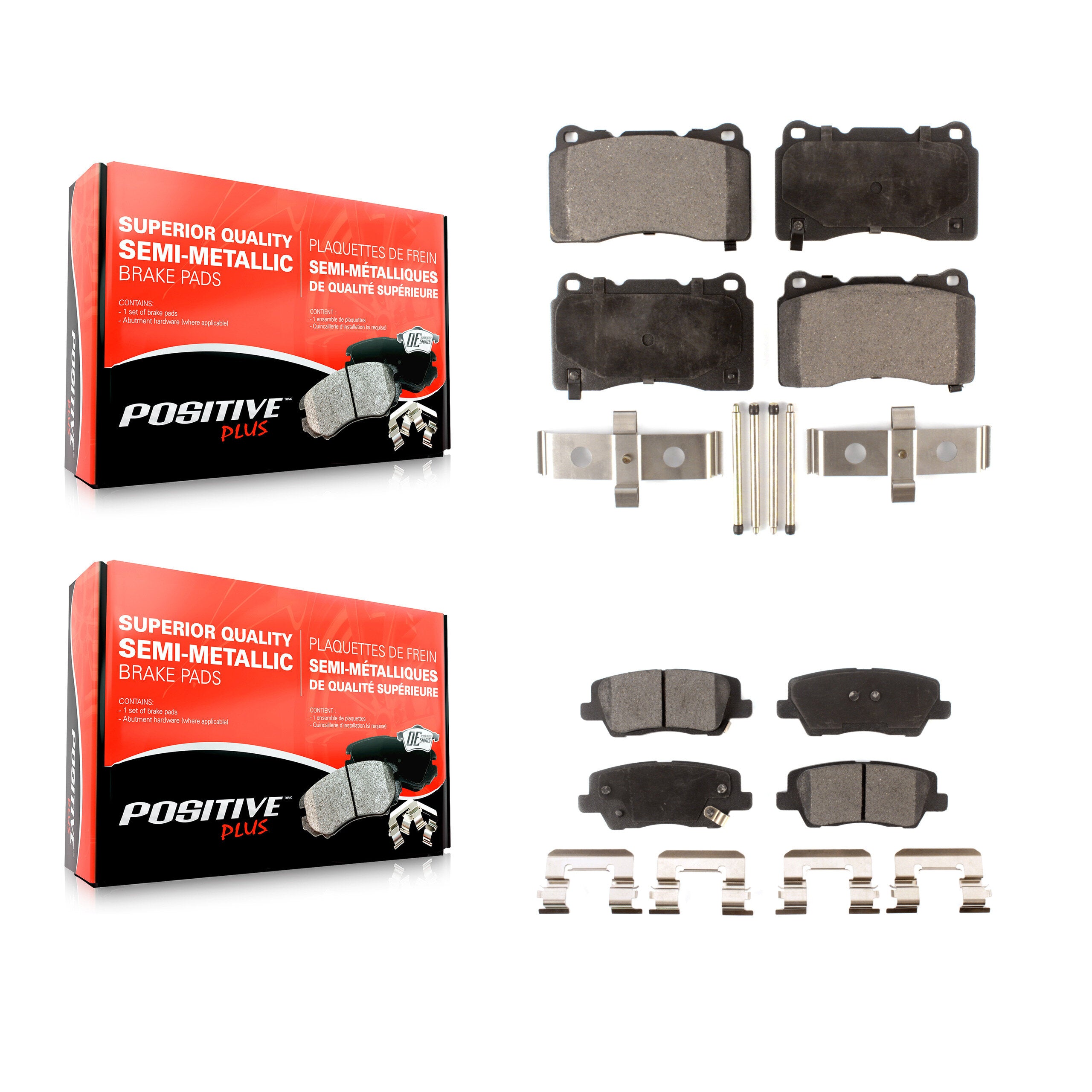 Positive Plus KPF-100009 Disc Brake Pad for 2013-2016 Cadillac CTS, Cadillac ATS - Front and Rear