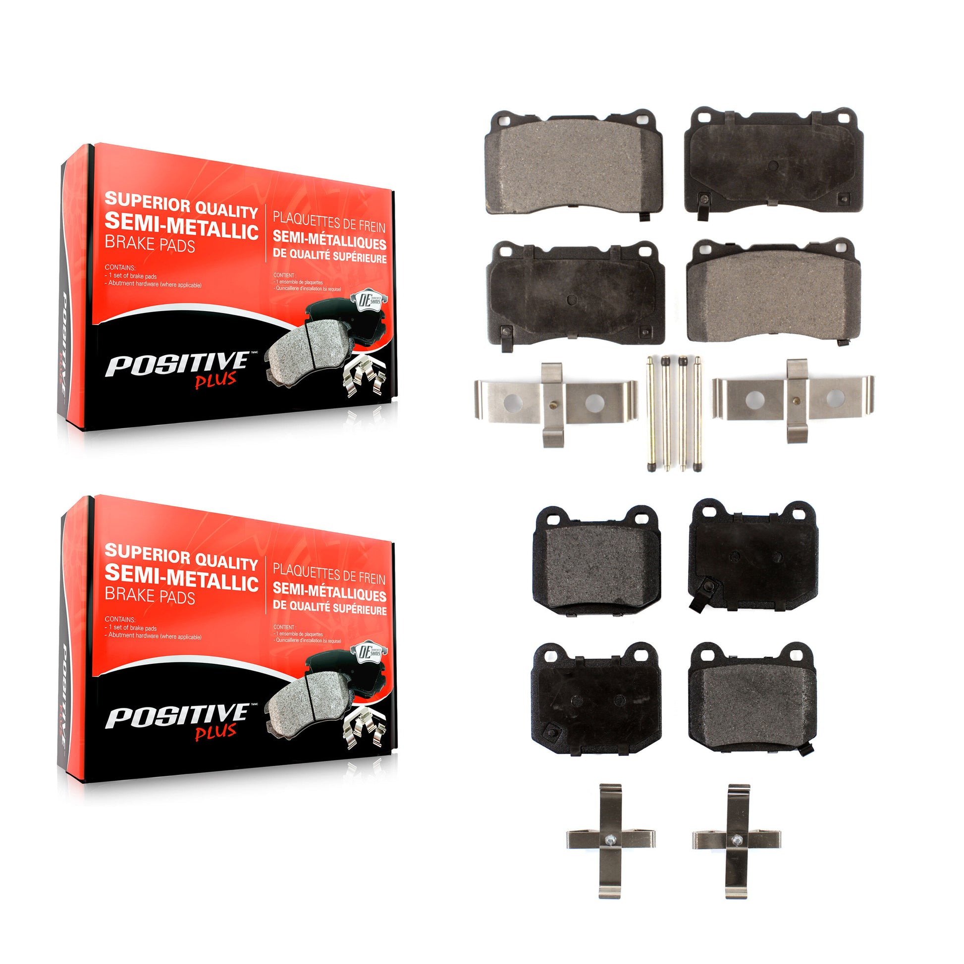 Positive Plus KPF-100011 Disc Brake Pad for 2003-2020 Toyota 86, Subaru BRZ and More - Front and Rear